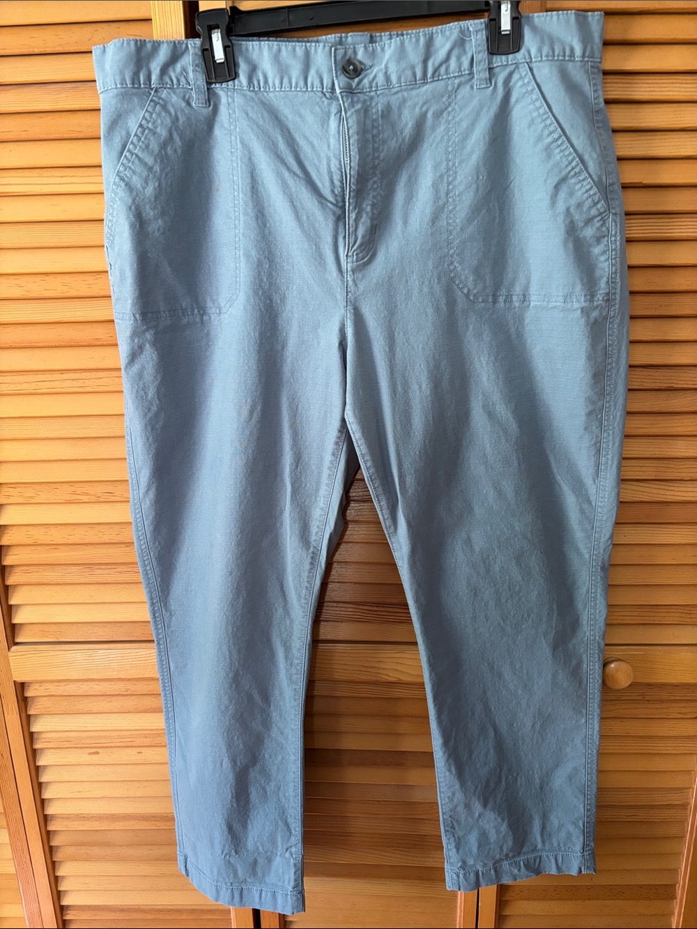 Eddie Bauer Light Blue Cropped Cotton Chinos